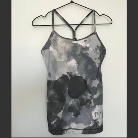 lululemon athletica Tops - LULULEMON | Women's Power Y Tank | 6 Grey/White | Rare